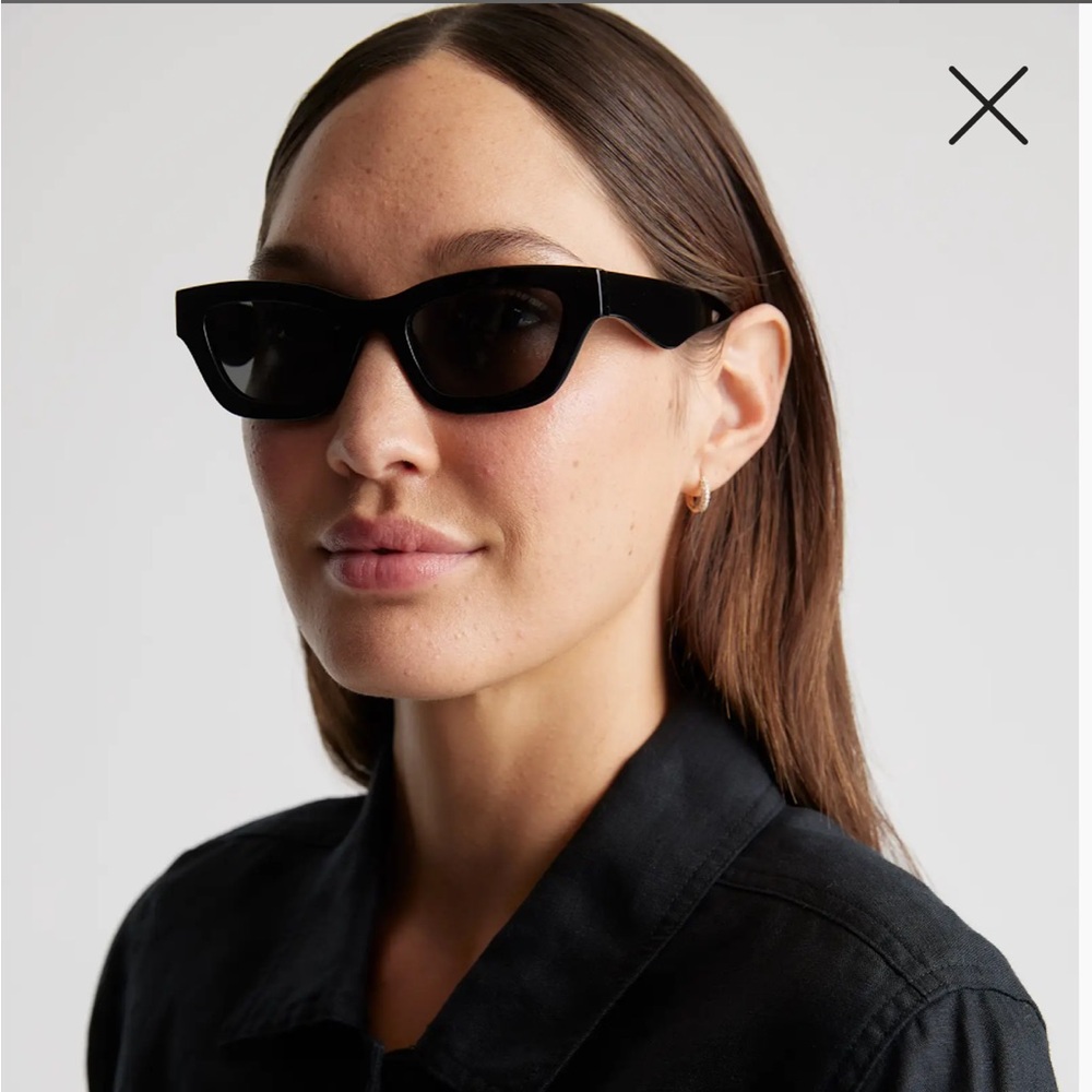 NWT Quince Jackie Polarized Acetate Sunglasses - black with grey lens